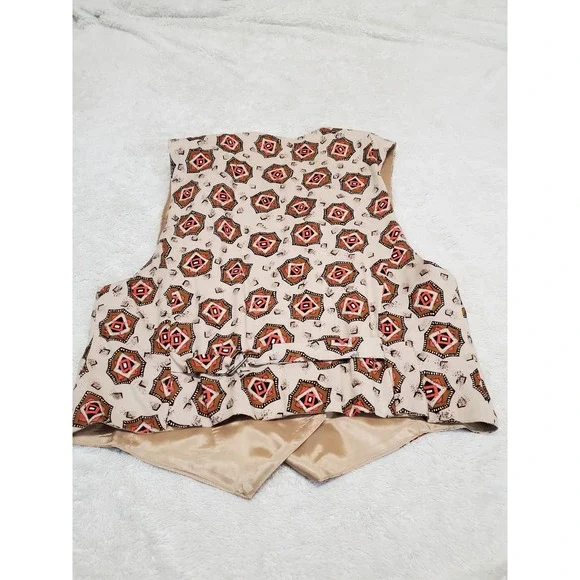 Vintage Cropped Wide Leg Pants 12 Vest Top Medium Set Outfit Bohemian Festival - Picture 5 of 16